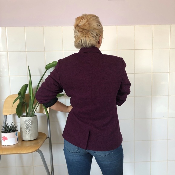 Vintage Purple Tweed Blazer S - Picture 4 of 7